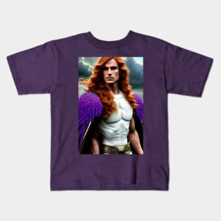 Purple Winged Knight Kids T-Shirt